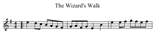 The Wizard's Walk - staff notation