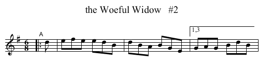 the Woeful Widow   #2 - staff notation