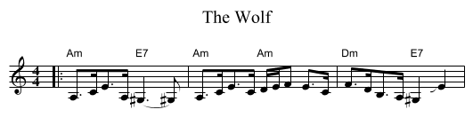 The Wolf - staff notation