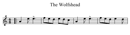 The Wolfshead - staff notation