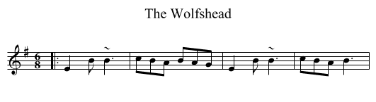 The Wolfshead - staff notation