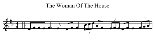 The Woman Of The House - staff notation