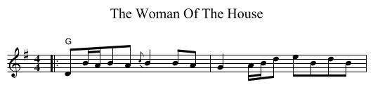 The Woman Of The House - staff notation