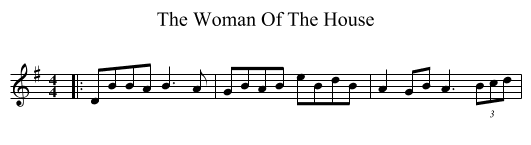The Woman Of The House - staff notation