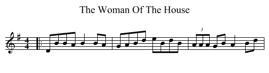 The Woman Of The House - staff notation