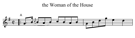 the Woman of the House - staff notation