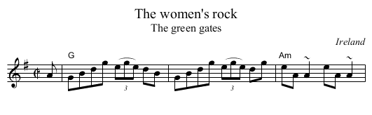 The women's rock - staff notation