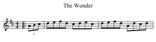 The Wonder - staff notation