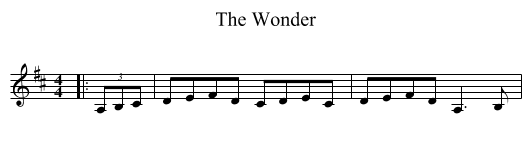 The Wonder - staff notation