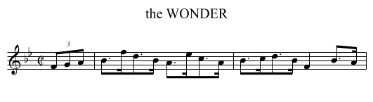 the WONDER - staff notation