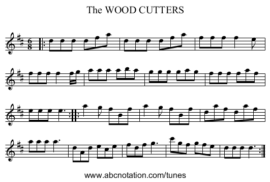 The WOOD CUTTERS - staff notation