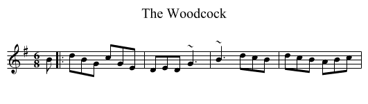 The Woodcock - staff notation