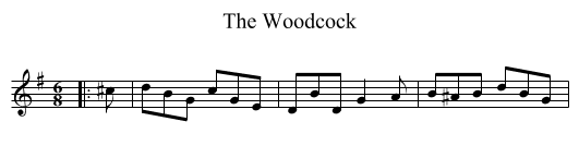 The Woodcock - staff notation