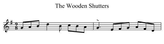 The Wooden Shutters - staff notation