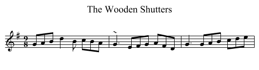 The Wooden Shutters - staff notation