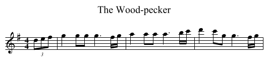 The Wood-pecker - staff notation