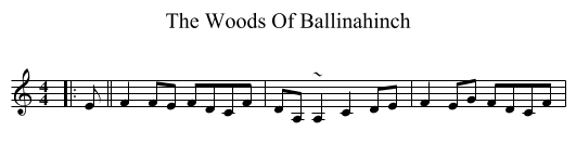 The Woods Of Ballinahinch - staff notation