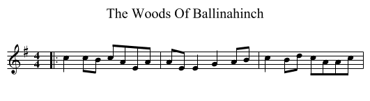 The Woods Of Ballinahinch - staff notation