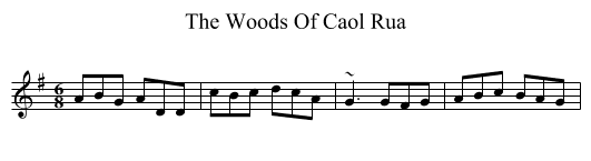 The Woods Of Caol Rua - staff notation