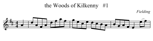 the Woods of Kilkenny   #1 - staff notation