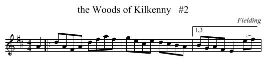 the Woods of Kilkenny   #2 - staff notation