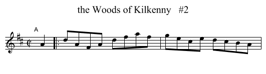 the Woods of Kilkenny   #2 - staff notation