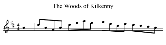 The Woods of Kilkenny - staff notation