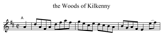 the Woods of Kilkenny - staff notation