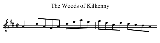The Woods of Kilkenny - staff notation