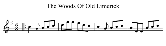The Woods Of Old Limerick - staff notation