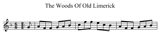 The Woods Of Old Limerick - staff notation