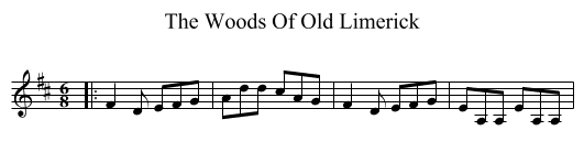 The Woods Of Old Limerick - staff notation