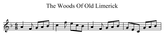 The Woods Of Old Limerick - staff notation