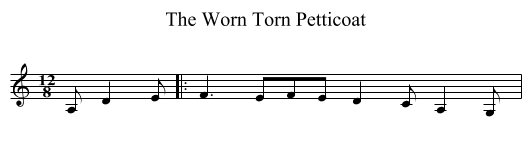 The Worn Torn Petticoat - staff notation