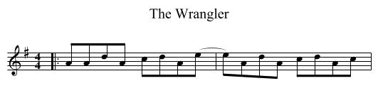 The Wrangler - staff notation