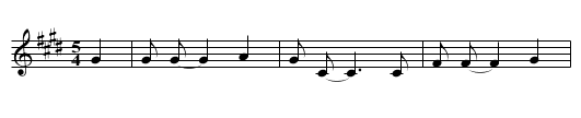The Wreck of the C.P. Yorke - staff notation