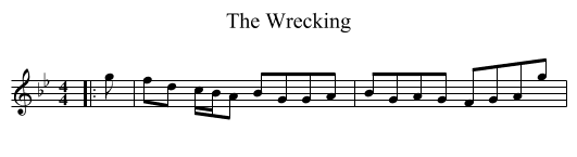 The Wrecking - staff notation