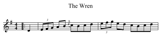 The Wren - staff notation