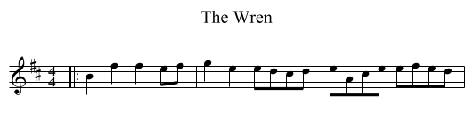 The Wren - staff notation