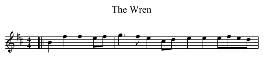 The Wren - staff notation
