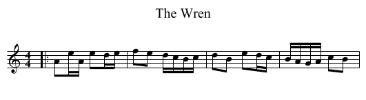 The Wren - staff notation