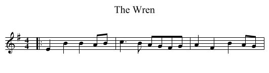 The Wren - staff notation