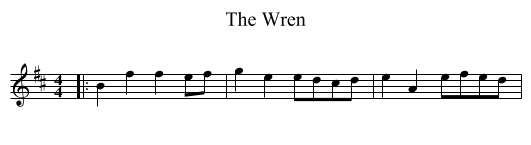The Wren - staff notation