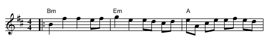 The Wren - staff notation