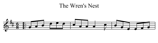 The Wren's Nest - staff notation