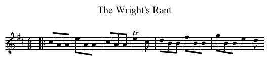 The Wright's Rant - staff notation