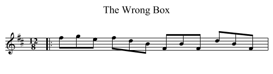 The Wrong Box - staff notation