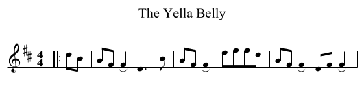 The Yella Belly - staff notation