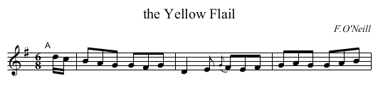the Yellow Flail - staff notation