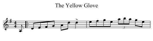 The Yellow Glove - staff notation